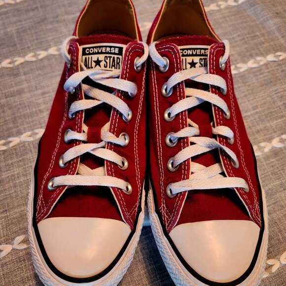 Red Converse Women's 9/Mens 7 - Picture 1 of 10